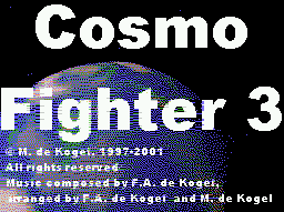 Cosmo Fighter 2 title screen for Colecovision